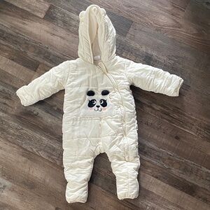 Wonder Nation Cream Panda Baby Footie